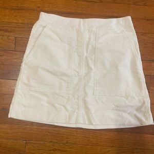 White mini skirt